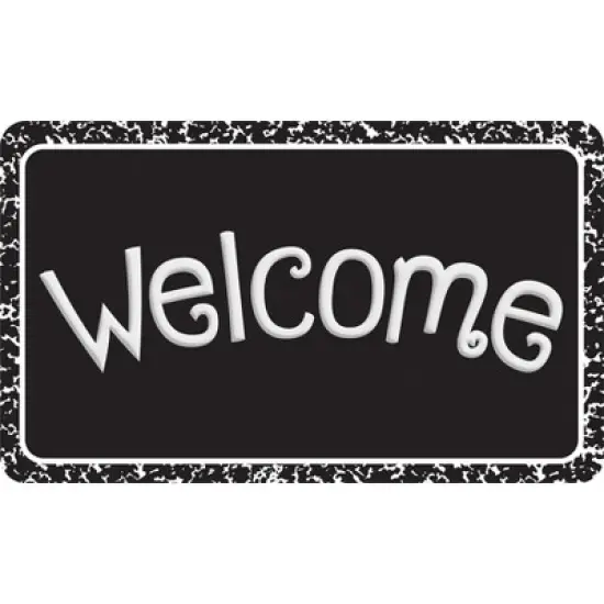Ashley Productions&reg; The Original Fun Mat&trade;, Welcome Mat, 18" x 30", Black Composition Welcome image {1}