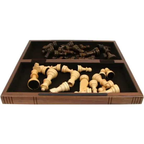 Toy Time Book-Style Chess Board With Staunton Chessmen - Walnut image {2}