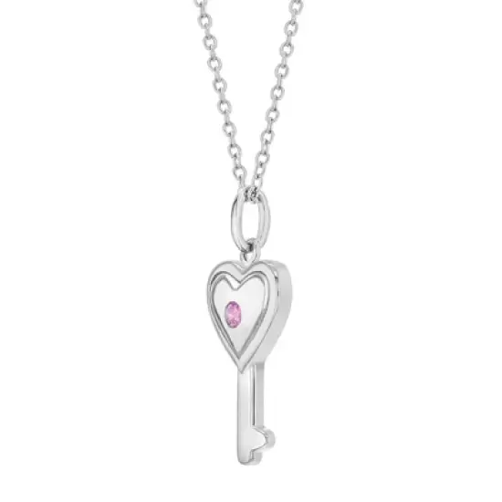 Girls' Key to My Heart Sterling Silver Necklace - In Season Jewelry image {1}