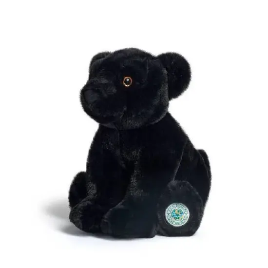 FAO Schwarz 10" Planet Love Recycled Bottle Black Panther Toy Plush image {3}
