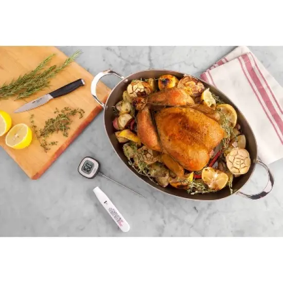 OXO Digital Instant Read Thermometer: Quick Read Cooking Tool, Stainless Steel, -22 to 302&deg;F, Includes Storage Sleeve image {10}