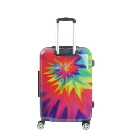 FUL Tie-dye Swirl 24 Inch Spinner Rolling Luggage Suitcase, ABS Hard Case, Upright, Tie-dye image {2}