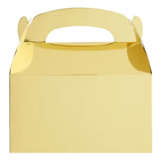 Blue Panda 24 Pack Gold Gable Treat Boxes for Wedding, Birthday Party, Small Boxes for Gifts, Party Favors, Candies, Goodies, 6 x 3.5 x 3.5 In image {4}