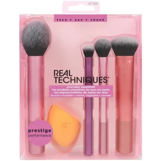 Real Techniques Everyday Essentials Makeup Brush Kit - 5pc image {1}