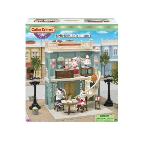 Calico Critters Town Series Delicious Restaurant, Fashion Dollhouse Playset with Furniture and Accessories image {4}
