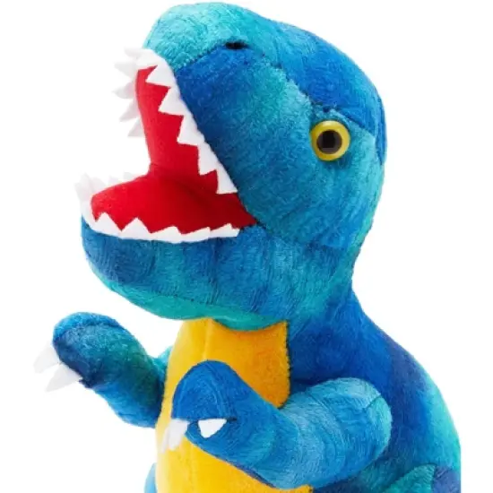Blue Panda T-Rex Themed Plush Toy for Kids, Dinosaur Stuffed Animal Gift for Boys, 10 inches, Blue image {4}