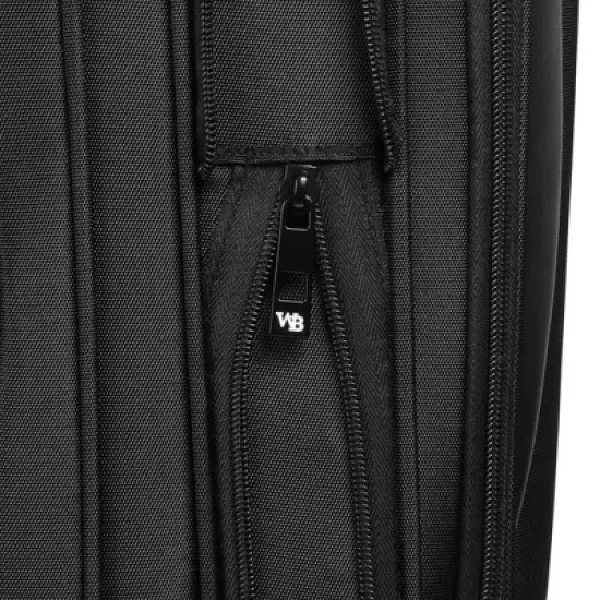 Solutions 20 Expandable Spinner Carry-On with Padded Electronics Pockets, Black image {8}