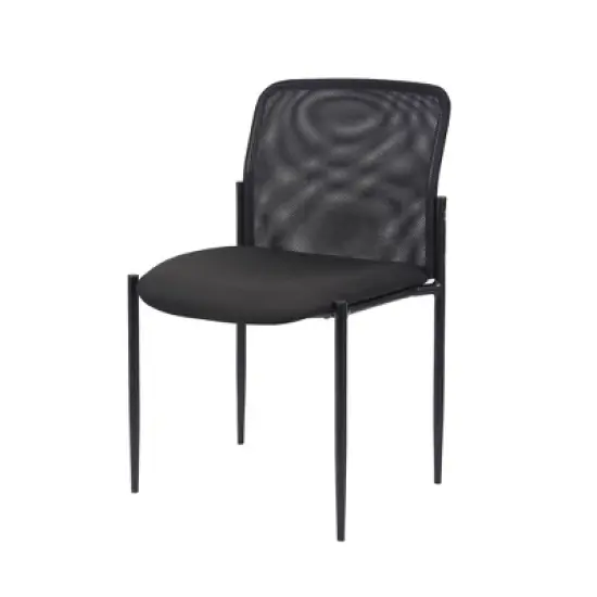 Mesh Guest Chair Black - Boss Office Products image {3}