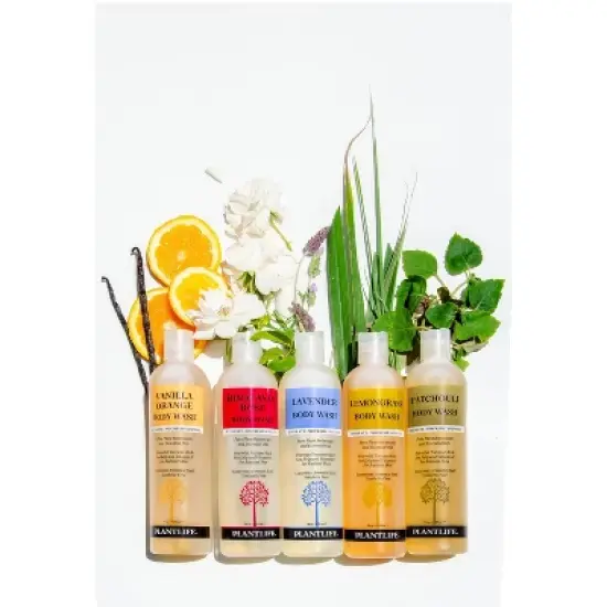 Plantlife Patchouli Body Wash &ndash; GMO & Gluten-Free, Gentle & Moisturizing, Natural Ingredients, Made in the USA, 14 oz image {3}