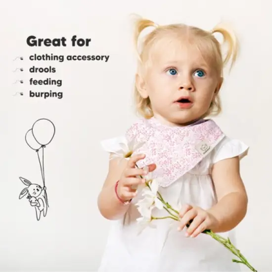 10pk Organic Baby Bandana Bibs, Baby Drool Bibs for Baby Girl, Boy, Baby Bibs for Infant, Newborn image {4}