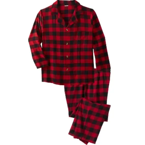KingSize Men's Big & Tall Plaid Flannel Pajama Set Pajamas image {5}