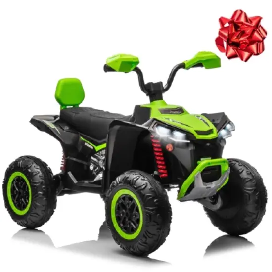 JOYRACER 24V Kids Ride on Toys ATV 4 Wheeler, 2 Seater 800W Motor for Big Kids, 7Ah Battery Powered Electric Vehicle Quad w/Kneepads, Bluetooth image {10}
