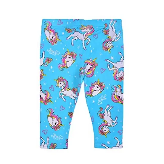 Nickelodeon Girl's 3-Pack I Believe In Unicorns JoJo Siwa Ruffle Sleeve Graphic Tee and Capri Legging Pant Set for toddler image {1}
