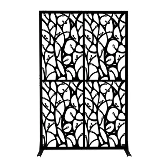 Dolonm 6ft Metal Privacy Screen Divider &ndash; Free Standing Design for Indoor/Outdoor, Balcony, Patio & Garden image {1}