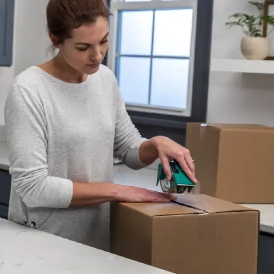 Duck EZ Start Clear Packing Tape, 4 Refill Rolls, 1.88 Inch x 55 Yards Each image {5}