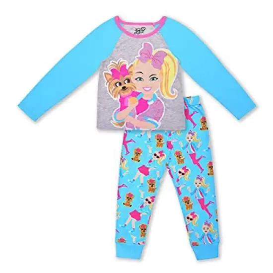 Nickelodeon Girl's Jojo Siwa 2 Piece Active Wear Bundle, Raglan Long Sleeve T-Shirt and Jogger Pants Set for toddler image {5}