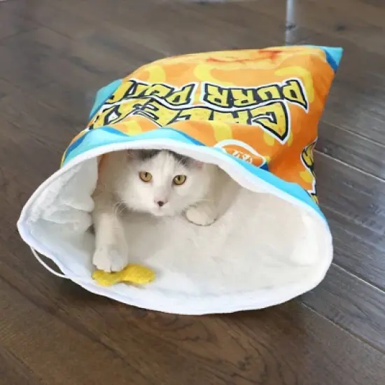Quirky Kitty Cheezy Purr Puffs Play Sack Cat Toy image {3}