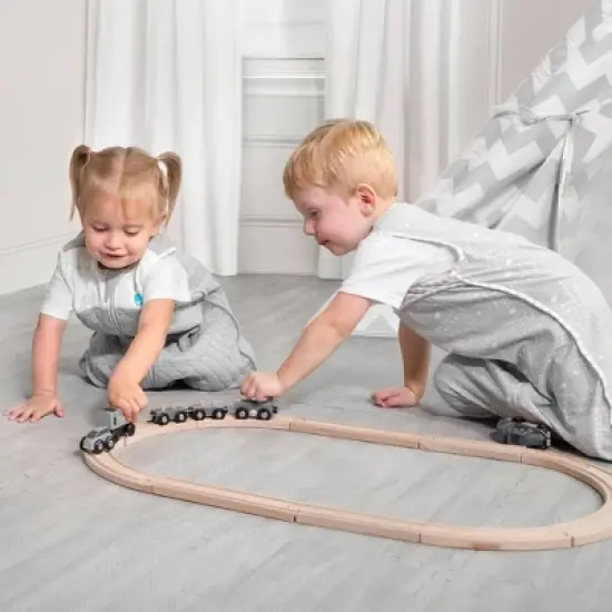 Love To Dream Sleep Suit 0.2 TOG Adaptive Wearable Blanket - 6-12M - Gray Dots image {1}