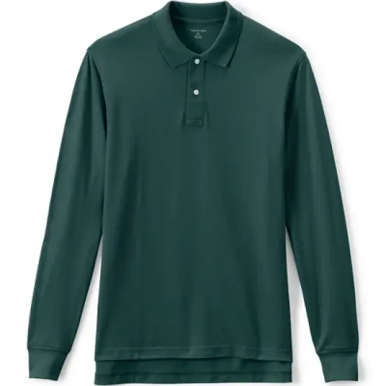 School Uniform Young Men's Long Sleeve Mesh Polo Shirt image {12}