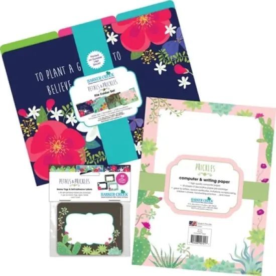 Barker Creek Prickles Get Organized File Folders Set Multi-Design 107 per Set: Paper, Top Tab, 50 Sheet Capacity, 12"x9.5" image {4}