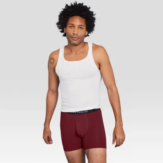 Hanes Premium Men's Long Leg Boxer Briefs with Anti Chafing Total Support Pouch 3pk - Black/Gray image {4}