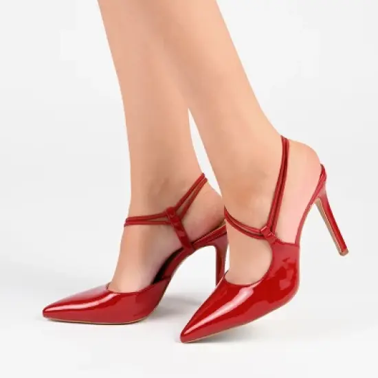 Journee Collection Womens Gracelle Pull On High Stiletto Pointed Toe Pumps image {8}