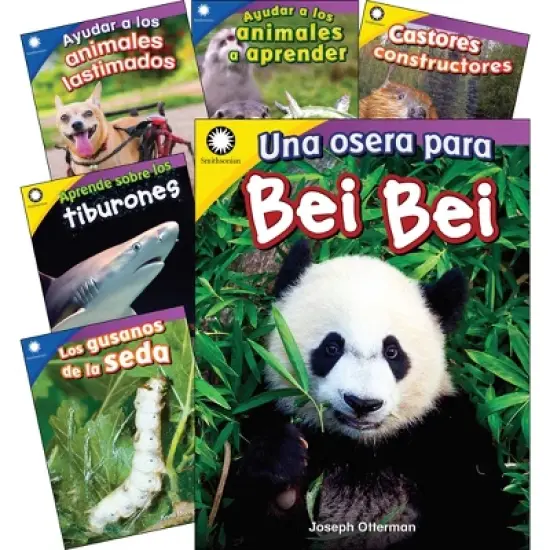Teacher Created Materials Smithsonian Informational Text: Animals Spanish Grades K-1: 6-Book Set image {1}