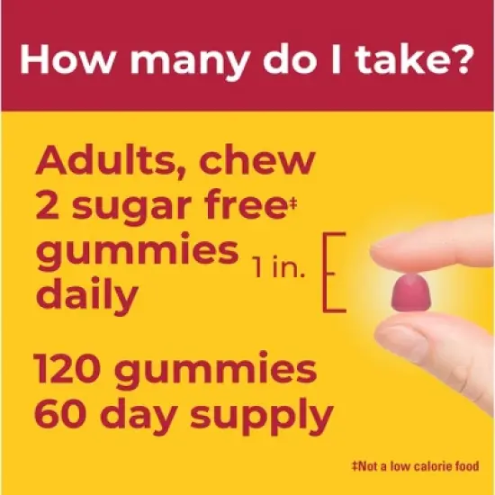 Nature Made Zero Sugar HSN Dietary Supplement Gummies - 120ct image {5}