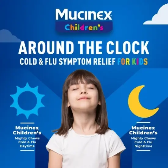 Mucinex Kids' Mighty Chews CCF - Night Chewables - Acetaminophen, Dextromethorphan - 16ct image {7}