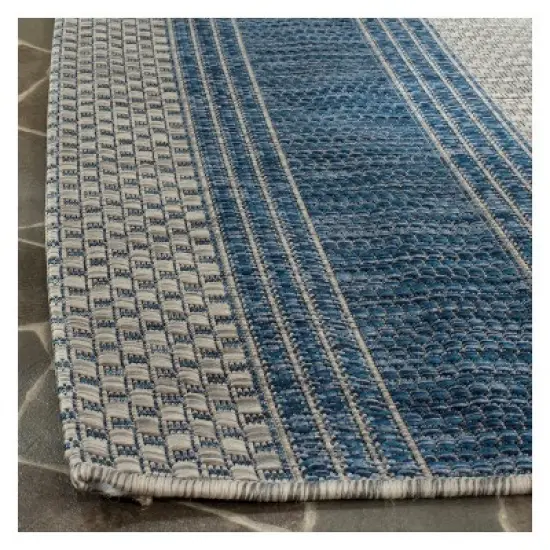 Clara Outdoor Rug Gray/Navy - Safavieh image {1}