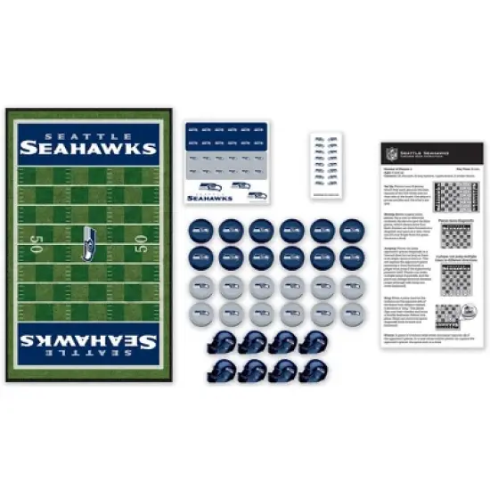 MasterPieces Officially licensed NFL Seattle Seahawks Checkers Board Game for Families and Kids ages 6 and Up image {2}
