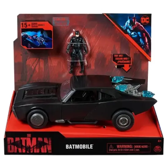 DC Comics Batmobile with 4" Batman Figure image {1}