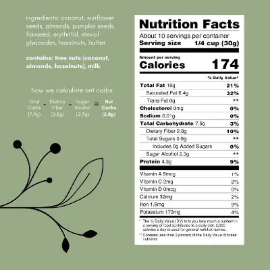Keto Hana Granola, Coconut & Almond - 11 Ounce image {4}