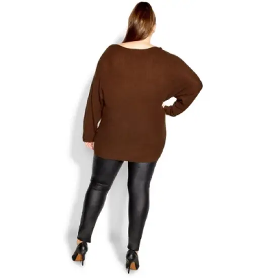 Women's Plus Size Romance Sweater - copper | CITY CHIC image {5}