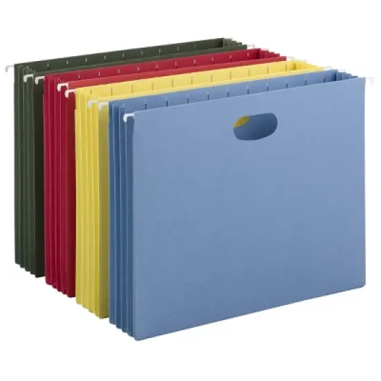 Smead Hanging File Pocket, 3-1/2" Expansion, Letter Size, Assorted Colors, 4 per Pack (64290) image {2}