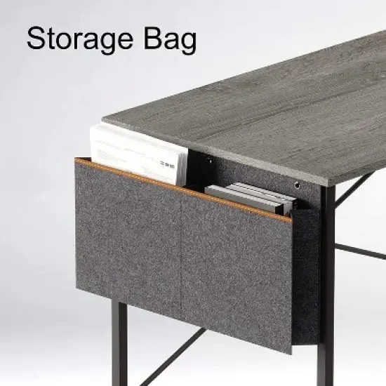 Bestier Computer Office Desk Workstation with Storage Bag image {3}