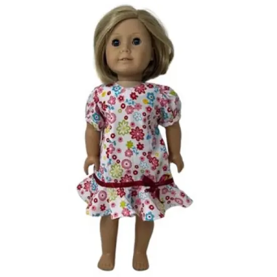 Doll Clothes Superstore Size 16 Matching Girl And Doll Red Flower Dresses image {2}