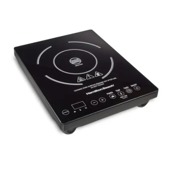 Hamilton Beach Induction Cooktop - Black: 1800W Electric Ceramic Smooth Top, 7 Settings, Countertop, 1 Burner image {8}