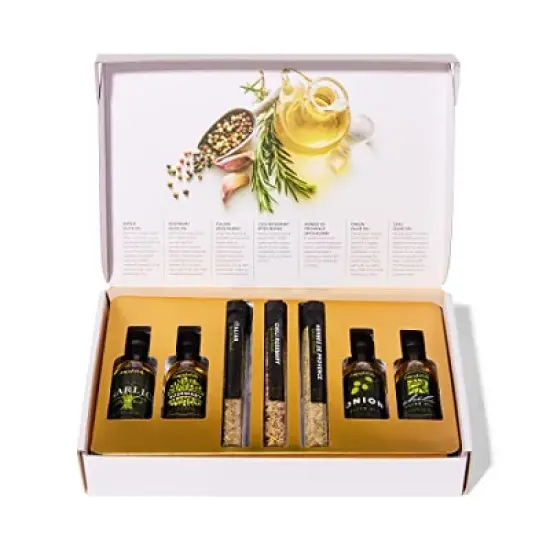 Thoughtfully Gourmet, Olive Oil Spice Infusion Gift Set, Premium Cold Pressed Extra-Virgin Olive Oil from Spain, Includes 4 Flavored Olive Oils and 3 image {6}