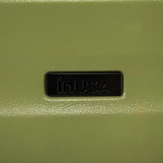 InUSA Aurum Lightweight Hardside Medium Checked Spinner Suitcase - Green image {14}