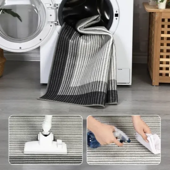 Modern Abstract Area Rug Machine Washable Rug for Living Room, Non-Slip Non Shedding Gradient Soft Carpet, Low Pile Indoor Foldable Printed Rug image {3}