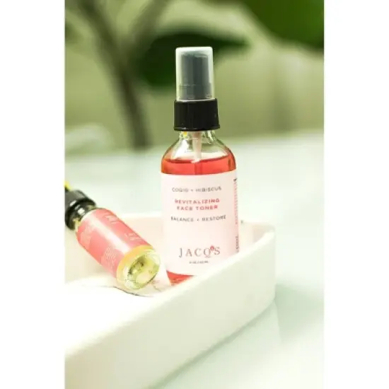 Jacq's Revitalizing + Brightening Facial Toner Alcohol Free - Hibiscus + Spearmint - 2 oz image {2}