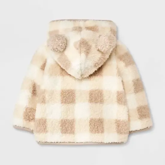 Baby Faux Fur Shearling Jacket - Cat & Jack&trade; Off-White image {1}