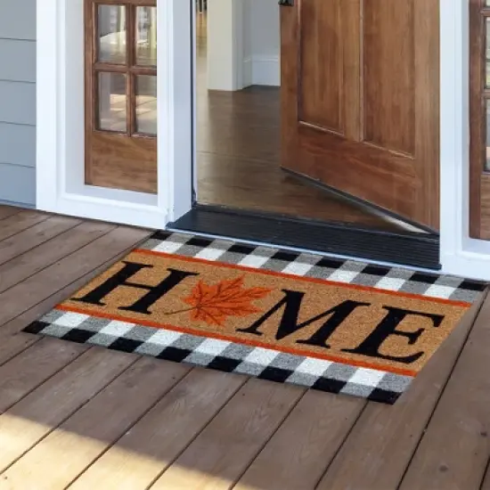 Fall Home Coir Doormat 30" x 18" Indoor Outdoor Briarwood Lane image {1}