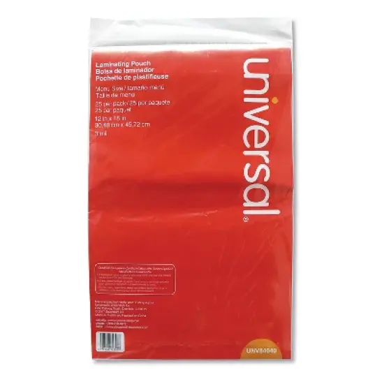 Universal Clear Laminating Pouches 3 mil Menu 18 x 12 25/Pack 84640 image {2}