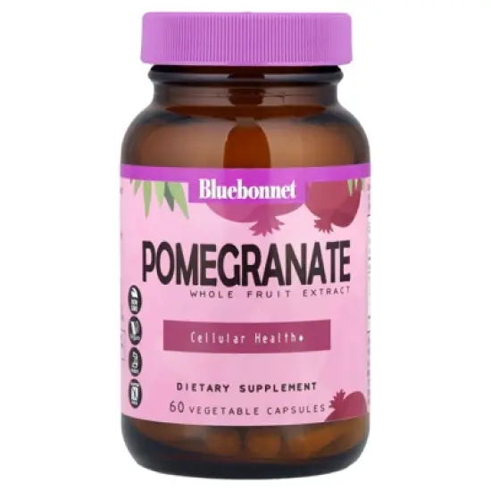 Bluebonnet Nutrition Pomegranate Whole Fruit Extract, 60 Vegetable Capsules image {4}