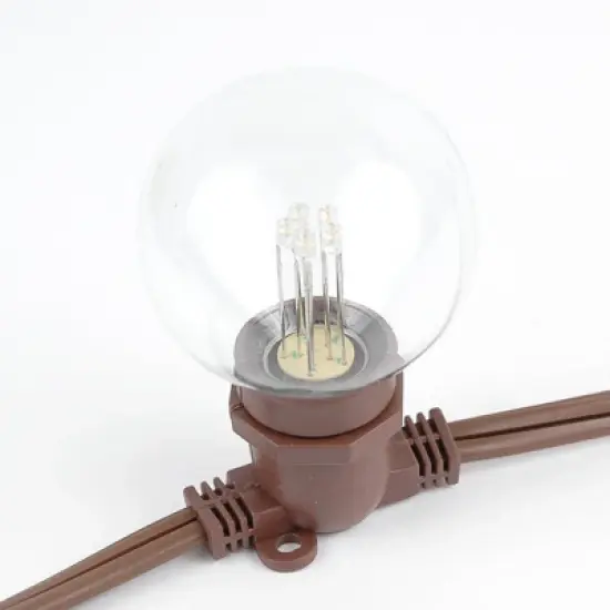 Novelty Lights Globe Outdoor String Lights with 25 In-Line Sockets Brown Wire 25 Feet image {6}