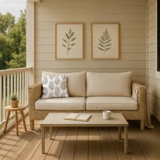 Creative Products Gray Fern Pattern 18x18 Indoor / Outdoor Pillow image {6}