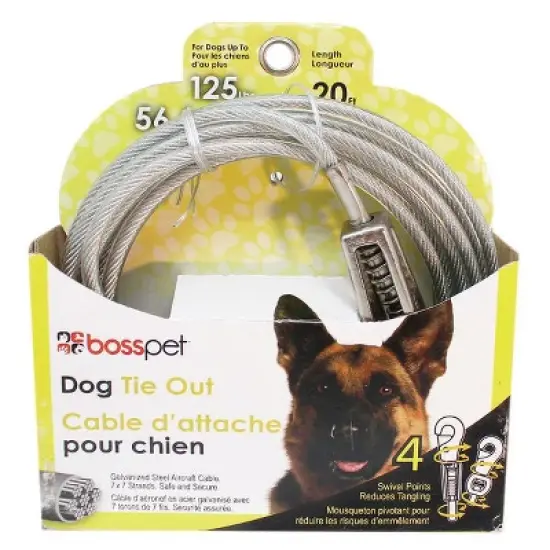 Boss Pet XL Vinyl Coated Cable Tie-Outs With Comfort Snaps image {3}