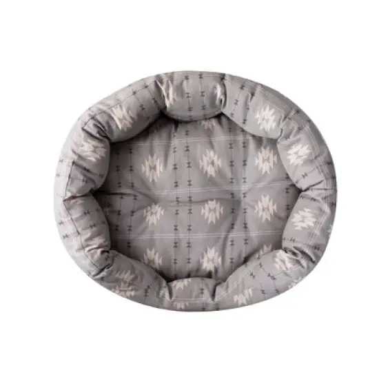 PetShop by Fringe Studio Geometric Round Cuddler Dog Bed - Gray image {6}